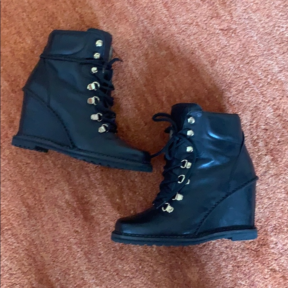 Diane Von Furstenburg wedge hiker boots